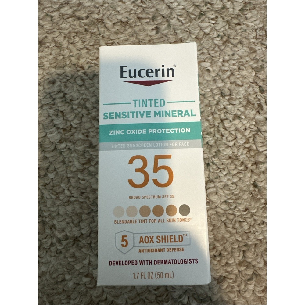 Eucerin Sensitive Mineral Face Tinted Sunscreen SPF 35 1.7 oz Exp 03/2027